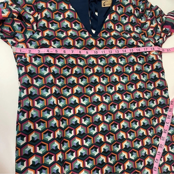 Karakorum Dress Womens Size Medium Blue Multicolor Geometric Shift - Picture 8 of 10
